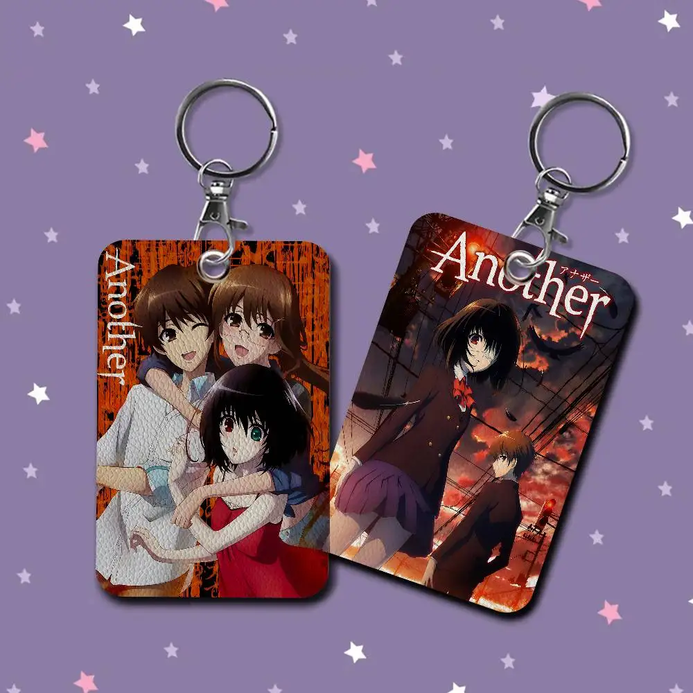 Horror Anime Another Badge Holder Keychain For Bank Business Work Card Holder Student Card Protective Case Bus Card