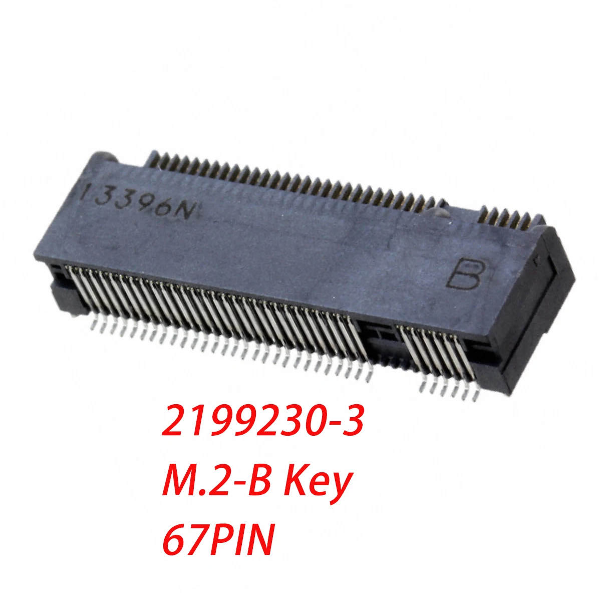 5Pcs 2199230-3 New Original M.2 Connectors Height .165In[4.2mm] Connector & Keying Code B Gold Power M.2-B Key Ngff 67P Smt Smd 4.2H