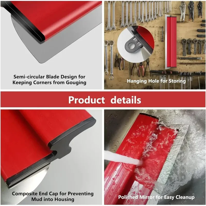 1-2PCS 25cm/40cm Stainless Steel Scraper for Wall Plastering Leveling Tool Putty Knife Wall Finishing Trowel Home Accessories