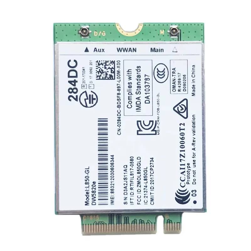 L850-GL DW5820E XMM7360 LTE Cat9 M.2 Module For Precision 3560 3561 3570 Latitude 3400 3420 3430 3500 3520 5300 view 3