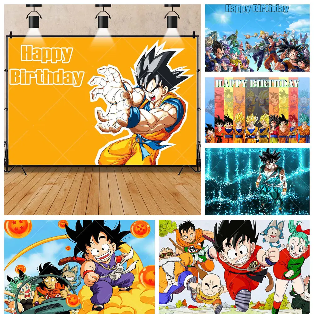 

Dragon Ball Z Goku Cool Boy Girl Kids Gifts Birthday Party Banner Backdrop Custom Babys Room Photography Poster Decor Background