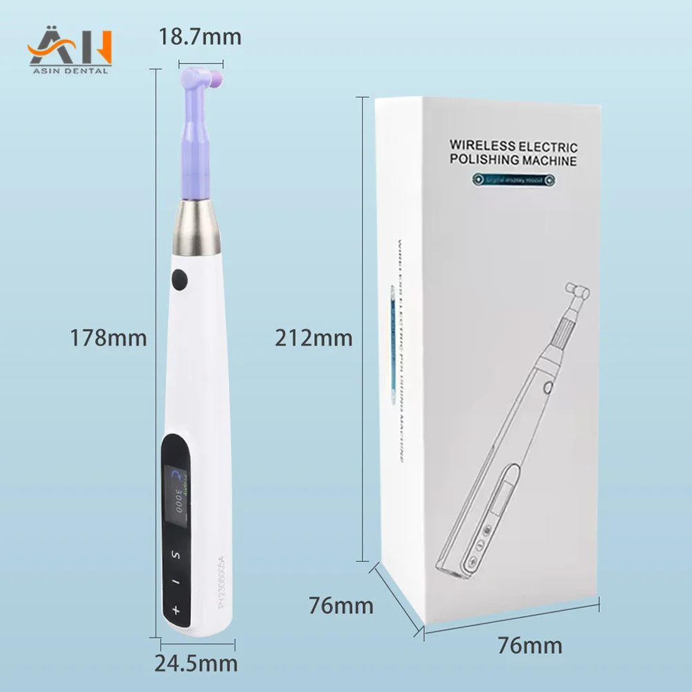 

Dental Electric Motor Polishing Machine Oral Wireless Prophy Polishing Unit with Digital Display for Teeth Cleaning