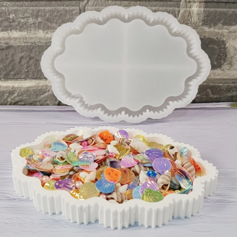 

N1HE Cloud Decorative Tray Molds Silicone Texture for Crafing Plate Dish