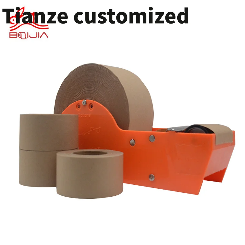 

10 pieces.custom.Eco- Friendly Writable Kraft Paper Gummed Tape Activated packaging tape kraft paper