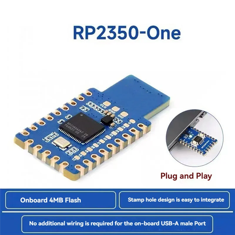 

Well Made-RP2350-One Mini Development Board For Raspberry Pi Microcontroller RP2350 USB Development Board Type-A Version 4MB Fla