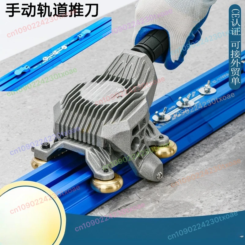 3.8 Meter Manual Cutter Large Format Porcelain Slabs, Heavy Duty Rail Push Tile Cutting Machine For Ceramic