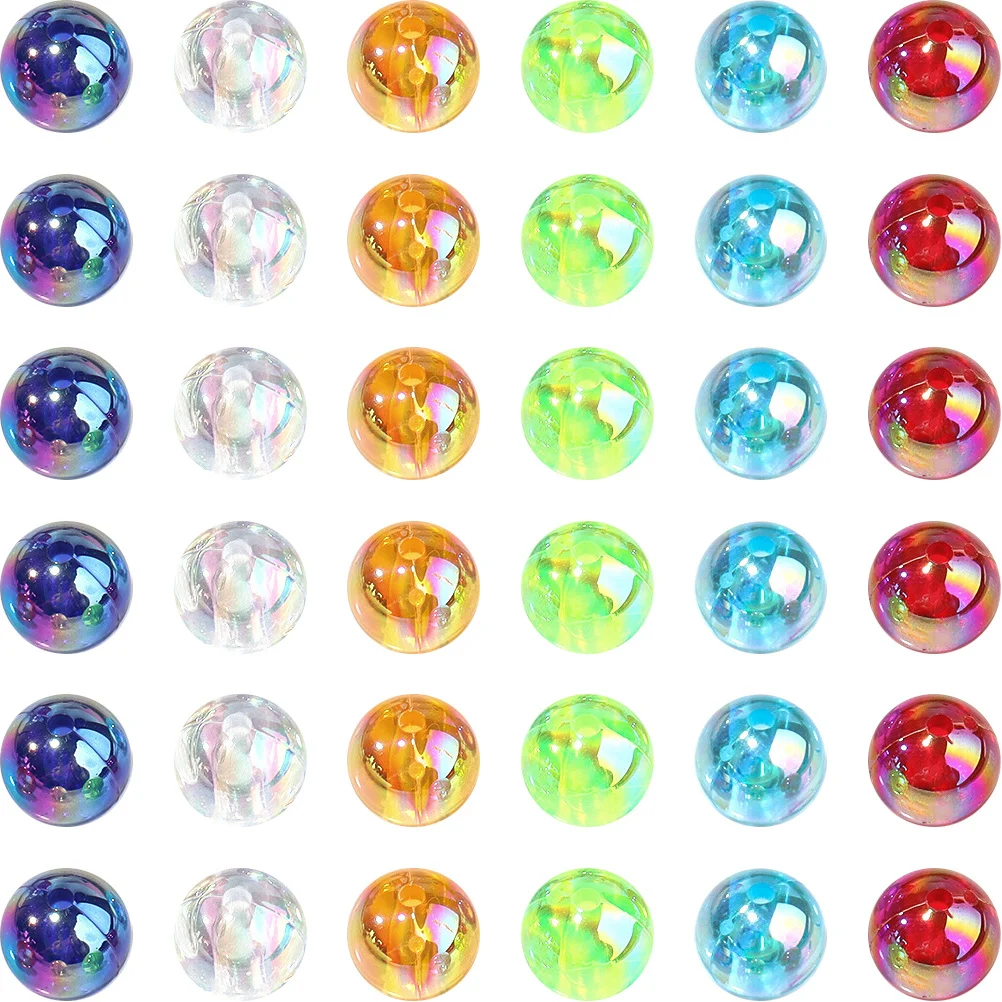 

300 Pcs Colored Round Beads Decorative for Bracelets Jewelry Crystal Making Acrylic Necklace Circle Spacer