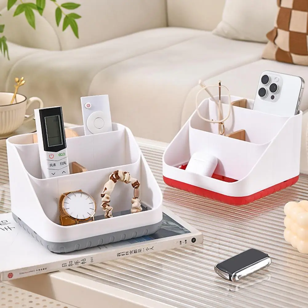 Desktop Storage Box Wooden Remote Control Scissors Phone Glasses Stationery Storage Case Home Office Sundries Organizer 사물함