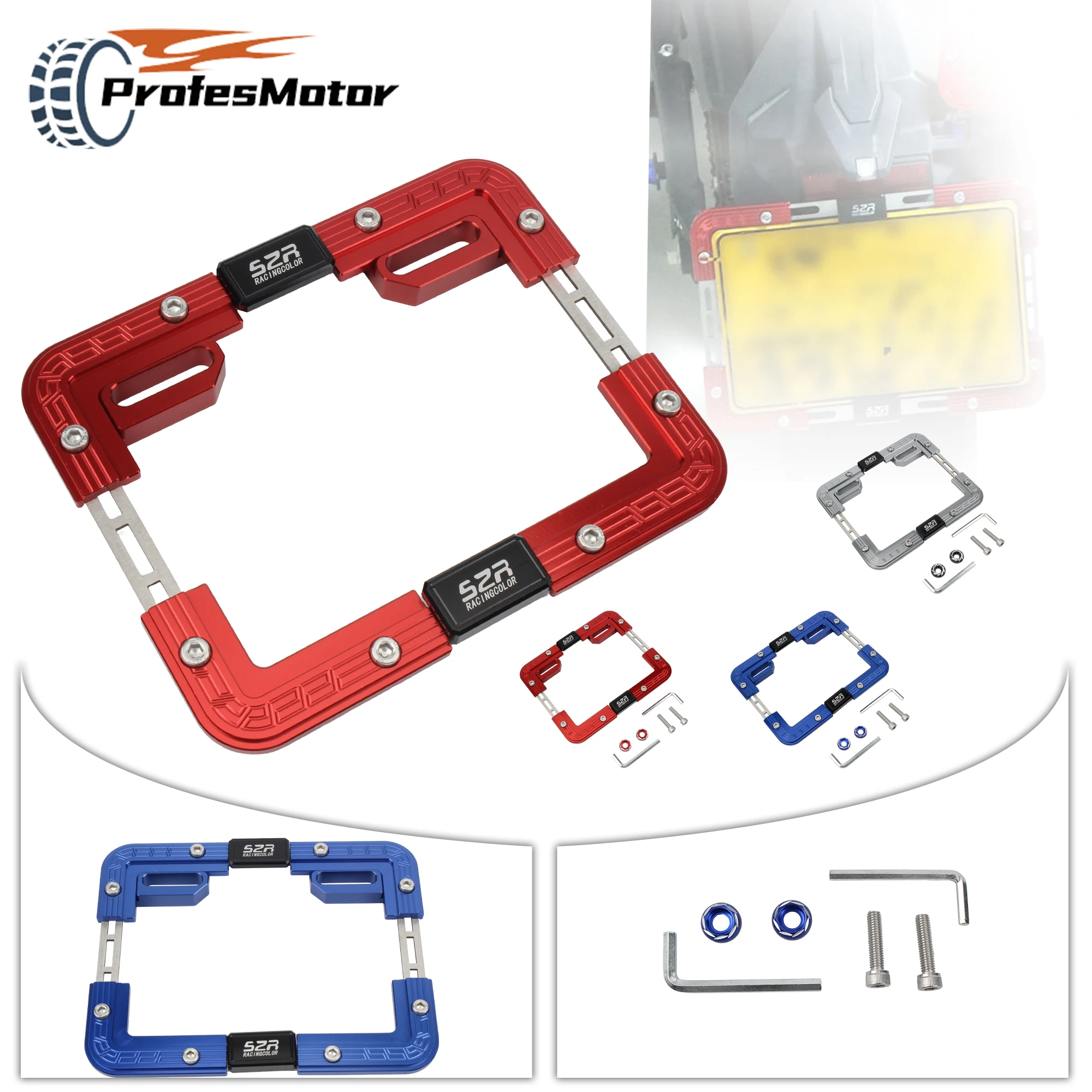 

Enduro Motocross License Plate Bracket Parts Telescopic License Plate Frame for Honda Suzuki BMW Scooter Motorcycle Modified