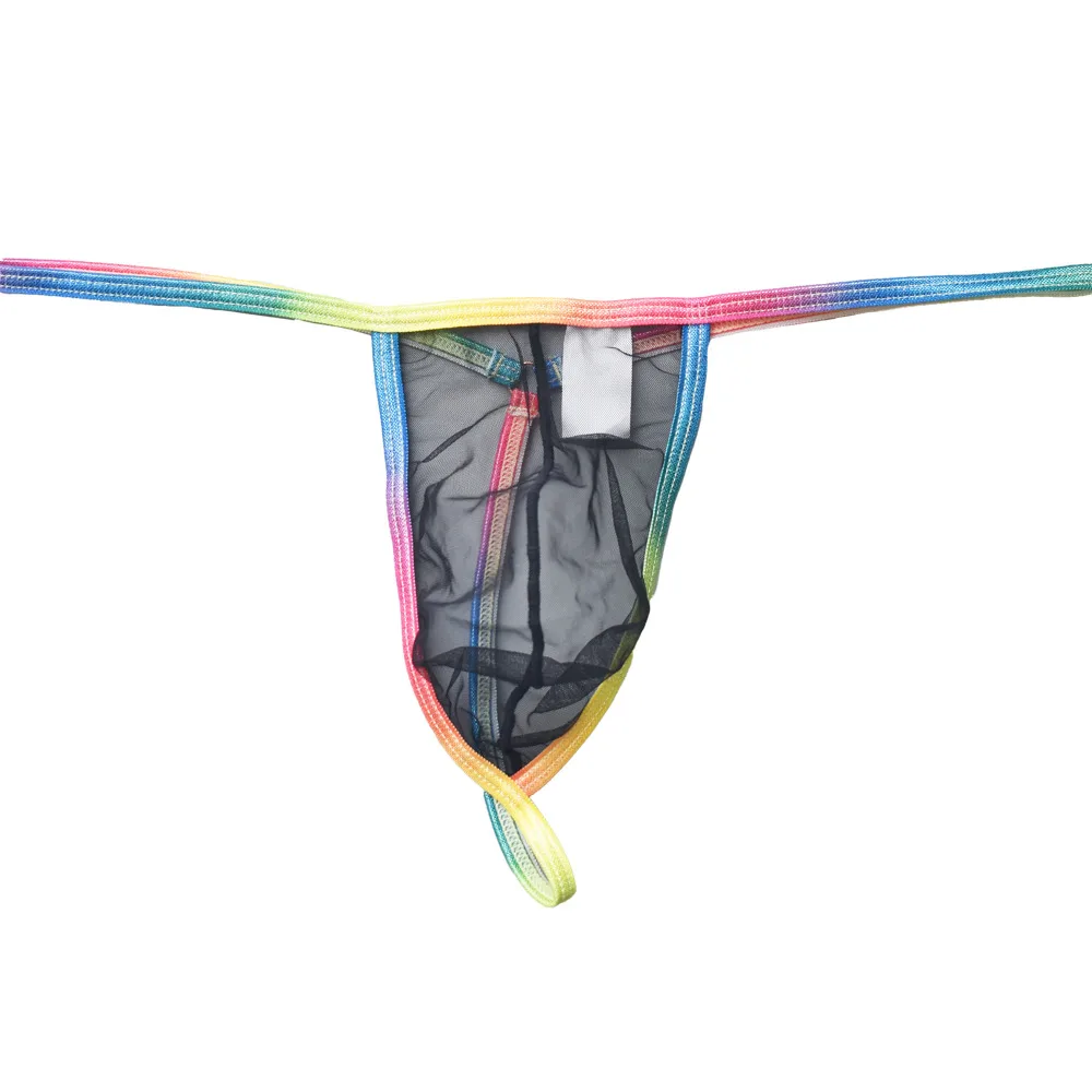 6 قطعة مثير رجل رقيقة جدا بقماش شفاف بيكيني صغير سيور منخفضة الخصر g-سلسلة Tangas لينة رجل سراويل T-الظهر حزام رياضي الملابس الداخلية