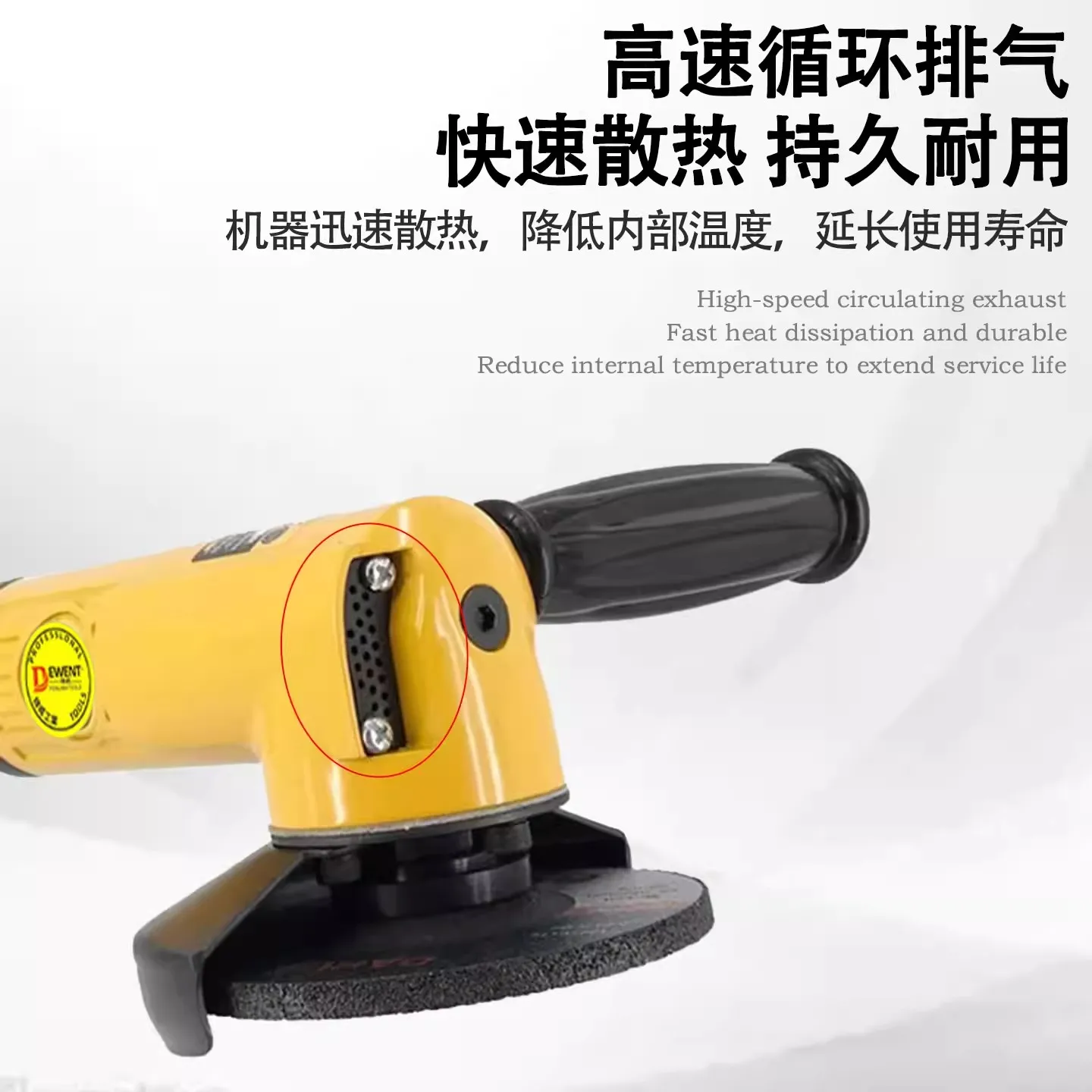 7025 Pneumatic Grinder Industrial-Grade Angle Grinder Cutting Machine Polishing Machine 4inch / 5inch Grinding Wheel Polishing