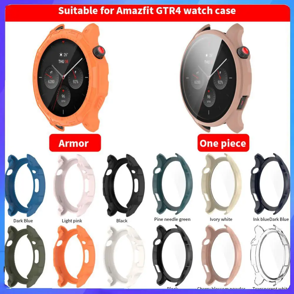 For Amazfit GTR4 Smart Watch Full Protection Bumper Case Ultra-Thin TPU Protective Face Cover For Amazfit GTR4 Pro Accessories