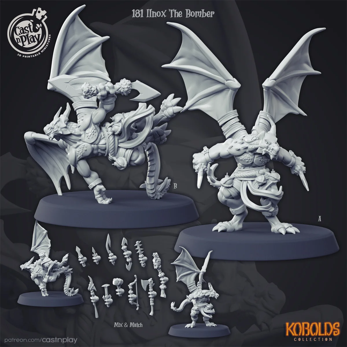 Model mikroskopis cetak 3D 【kobold 】 prajurit Warlock pendeta Ranger Dnd permainan meja permainan catur Model