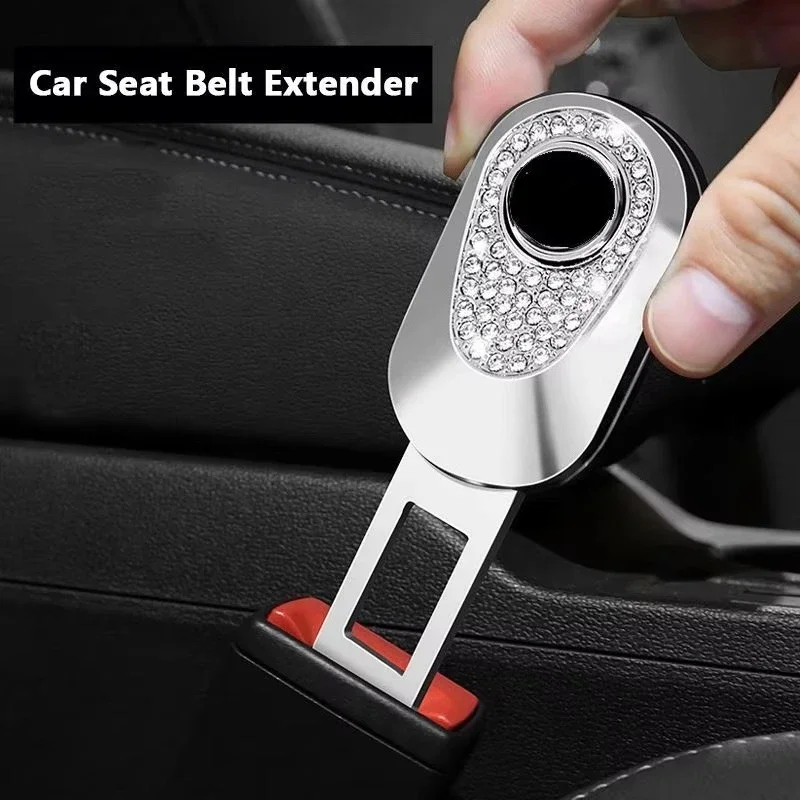Jewelry Car Safety Extended Buckle Diamond Seat Belt Lock Extender Car Interior Accessories