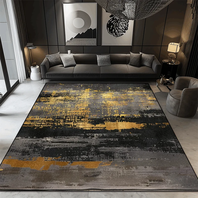 Living Room Abstract Decoration Carpet Light Luxury Dark Color Rugs Home Sofa Area Foot Mat Room Decor Cloakroom Hallway Carpet