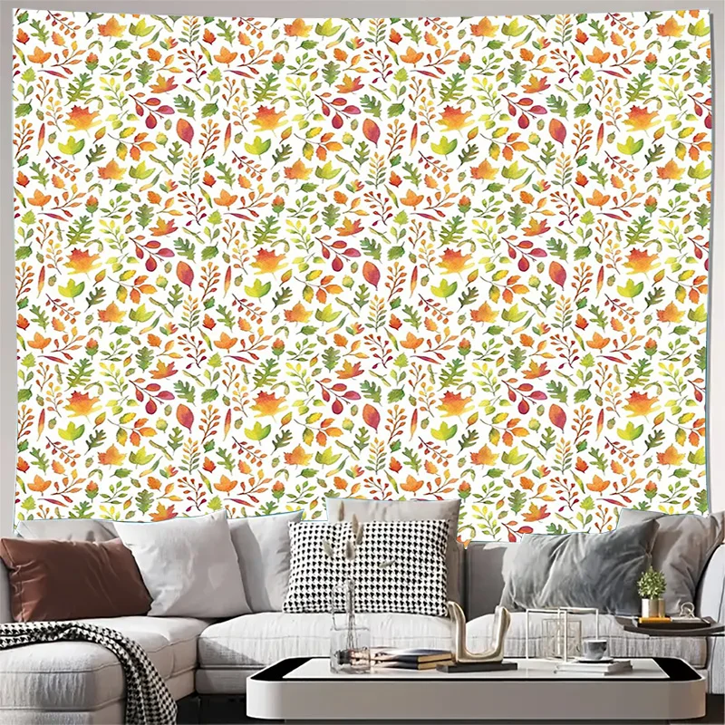 نسيج نباتي الغابات الجدار الشنق طبيعة ديكور الخضرة خلفية غرفة Cottagecore ديكور المنزل الجمالي جدار الأزهار خمر #1