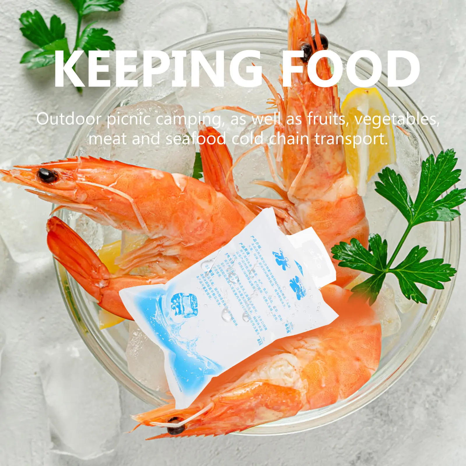 10Pcs Speed Cooling Ice Bags Reusable Thick Water-Filled Ice Packs for Household Outdoor Use Fresh Keeping Fruits Vegetables