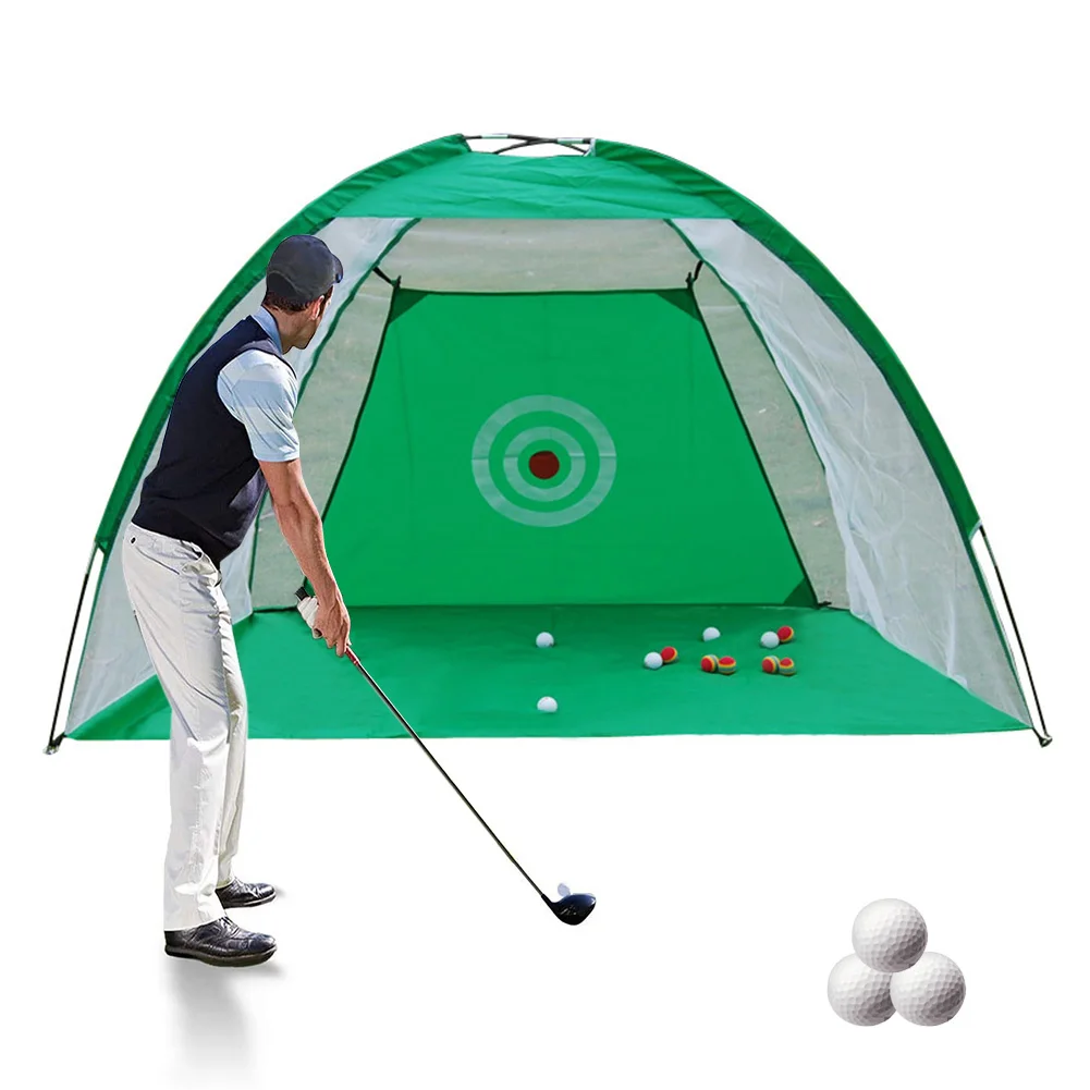 Portable Golf Net 2M Foldable Practice  Indoor Outdoor  Hitting Lawn Strike Target Training Cage  Exercise Equipment