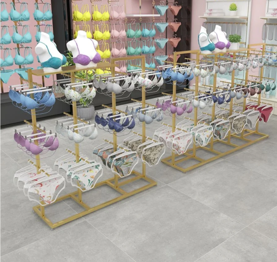 Underwear island underwear display shelf bra hanging rack underwear store nano gold shelf shorts display