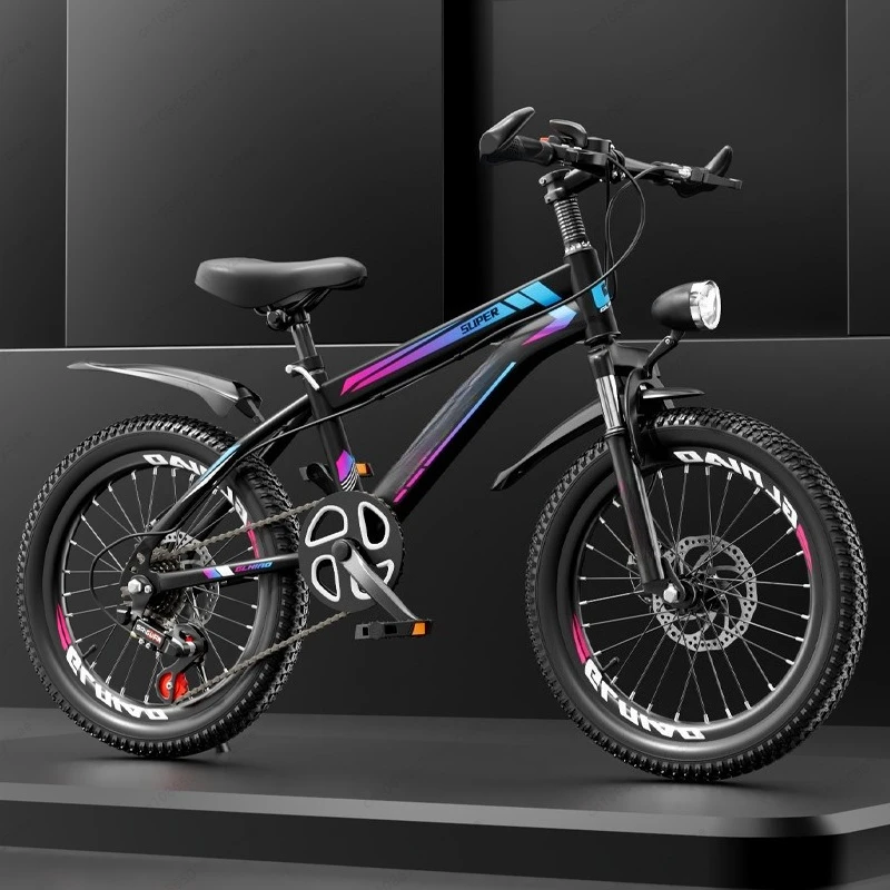 22-inch, suitable for riders 140–155 cm tall, with shock-absorbing disc brake, and spoked wheels.