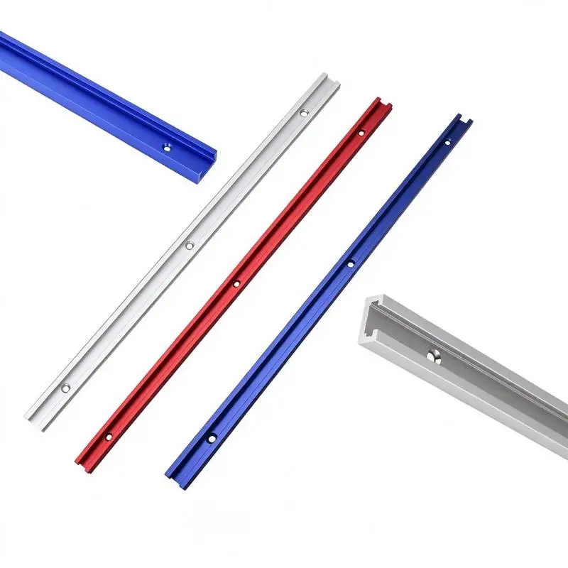 Woodworking T Slot Miter Track 1 Or 2Pcs 600MM Chute Rail 19x9.5mm T Track T Screw Fixture Jig For Table Saw Workbench DIY Tool