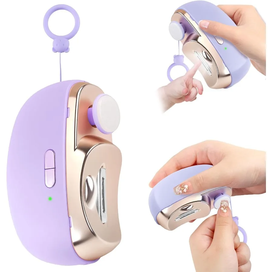 

3in1 Electric Nail Clippers Upgrade for Adults: Automatic Electric Polishing Nail Clipper with Builtin Collector Ideal for Dail