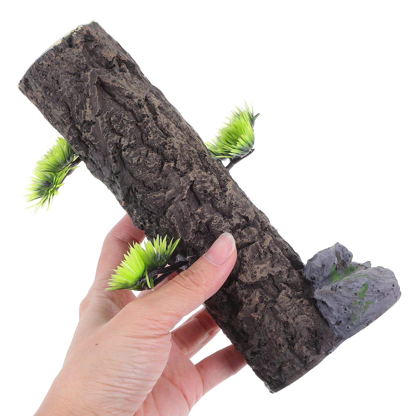 

Fish Tank Tree Stump Decoration Resin Aquarium L scape Accessories Betta Decor Unique Design Safe Material Easy Cleaning