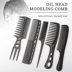 6pcs New Styling Hairdressing Men Women Beauty Salon Hair Hairdressing Black Brush Combs Hairbrush