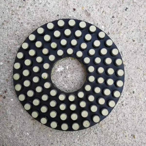 [Cylindrical Dots] 5'' 125mm Ceramic Bond Hook Dots Segments Transitional Diamond Polishing pad Concrete Grinding Grit 30#-3000#