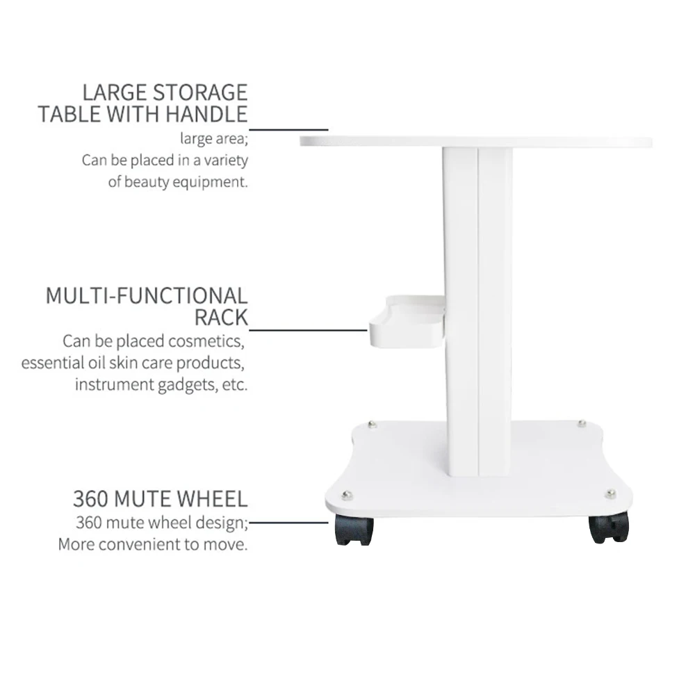 Salon Multi-function ABS Three-layer Desktop Trolley Professional Beauty Device Wheel Storage Cart Personal Care for Spa