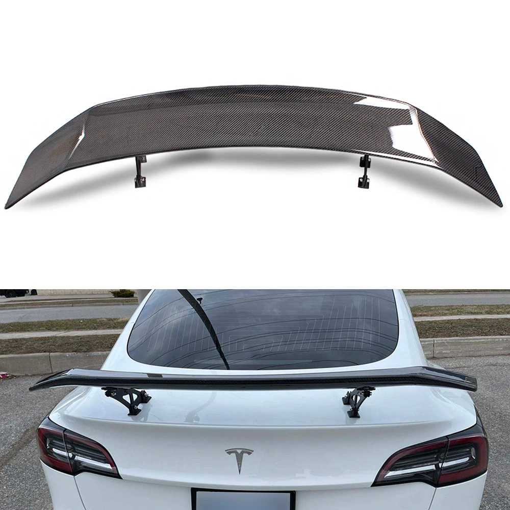 

Universal Racing Sedan Wings Car Tail Trunk Spoiler Rear Wing Real Carbon Fiber GT 53'' Spoiler