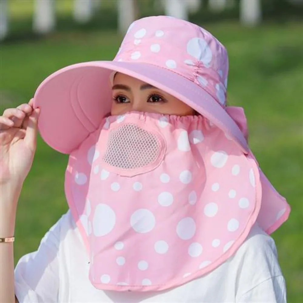 Hot Sale Wide Brim Tea Picking Cap Anti-uv Shawl Agricultural Work Hat Protect Neck Sunscreen and Shading Fisherman Hat Unisex