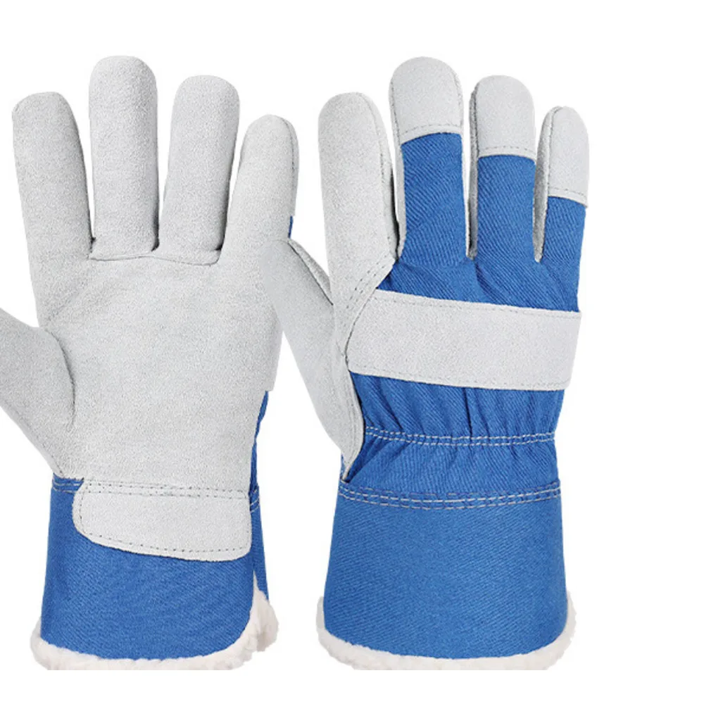 Handschoenen van runderleer, bestand tegen slijtage bij lage temperaturen, koude opslag, met verdikte fluwelen herfst en_voghion.com