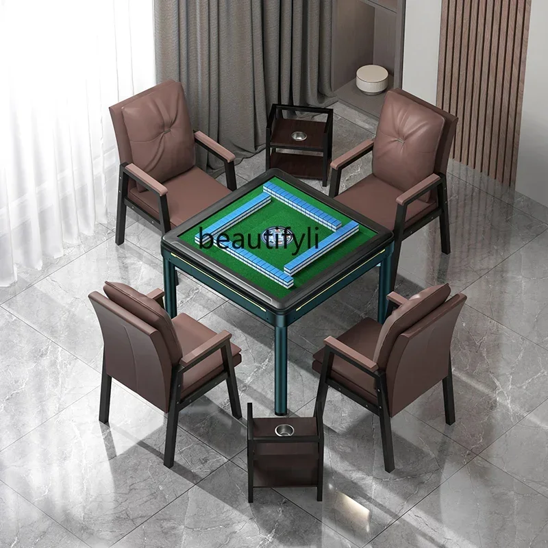 Household Intelligent Automatic Dining Dual-Use Four-Mouth Mahjong Mute Machine