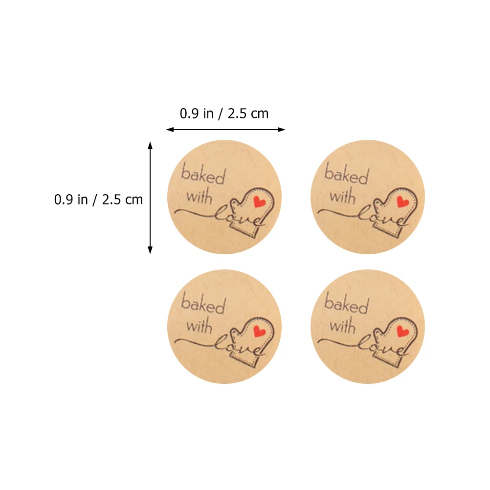 

Kraft Paper Sticker Roll Gift Bag Packing Label Cookie Bag Sticker Birthday Presents Accessories Folder Tag Kraft