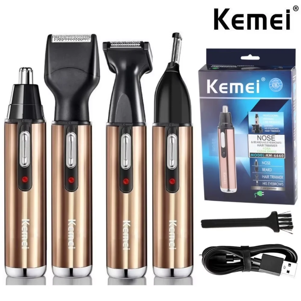 aparador-de-pelos-do-nariz-kemei-6660-recarregavel-para-limpeza-de-nariz-e-orelha-aparador-de-barba-masculino-barbeador-e-kit-de-cuidados-para-sobrancelhas