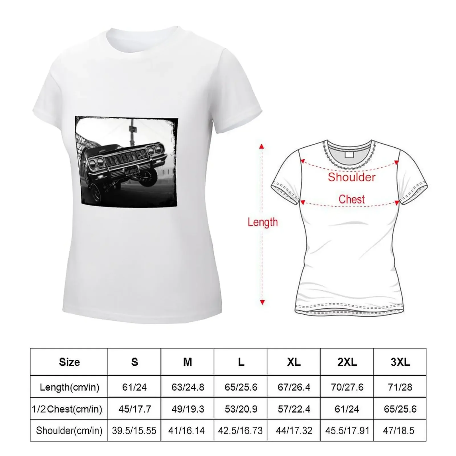 Alte Schule Los Angeles Lowrider T-Shirt niedliche Kleidung ästhetische Kleidung Tops Frauen