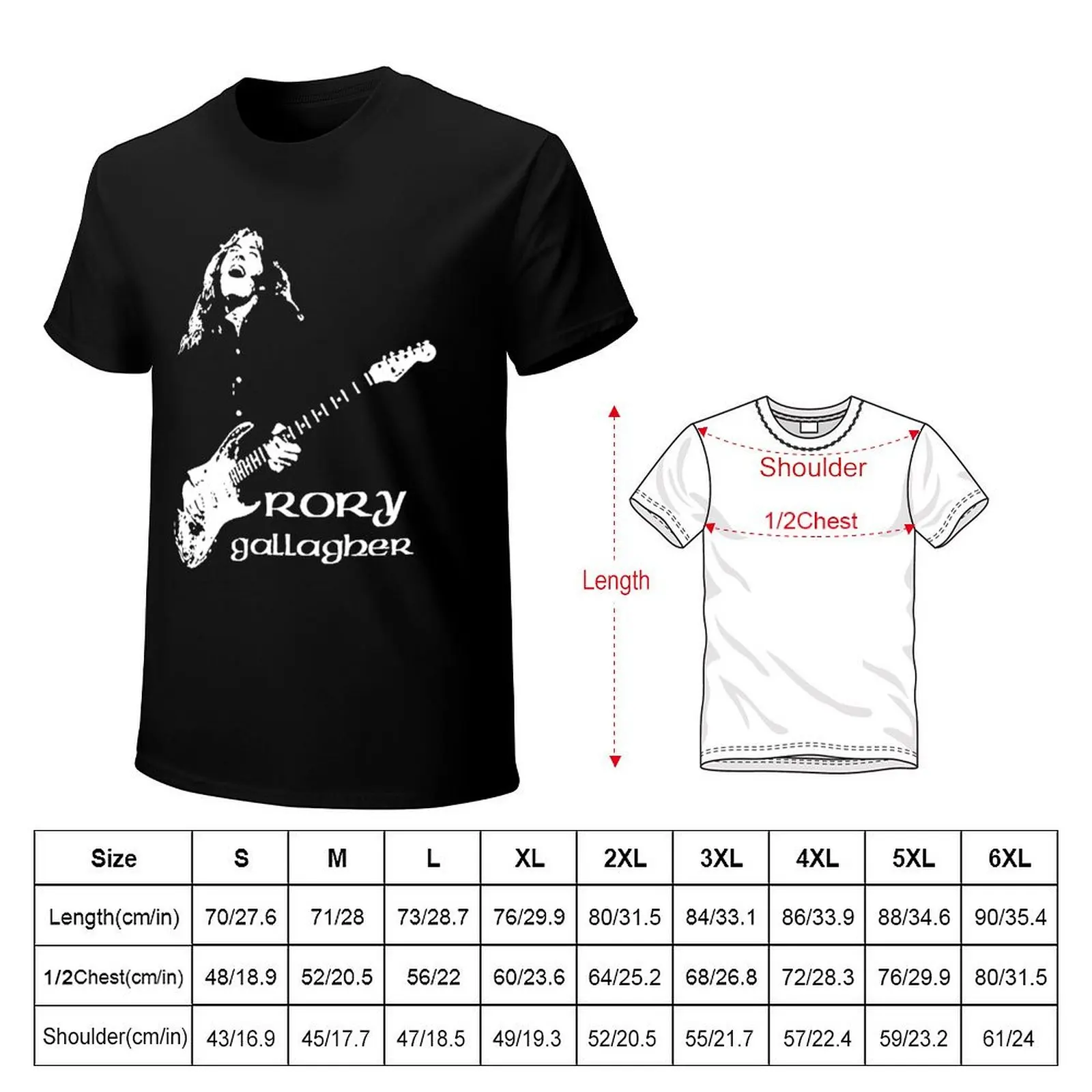 Rock Blues Guitar Player Gallagher - Classic Rock Art เสื้อยืดเสื้อยืด Louboutins croswit เสื้อผู้ชายเสื้อออกกําลังกาย