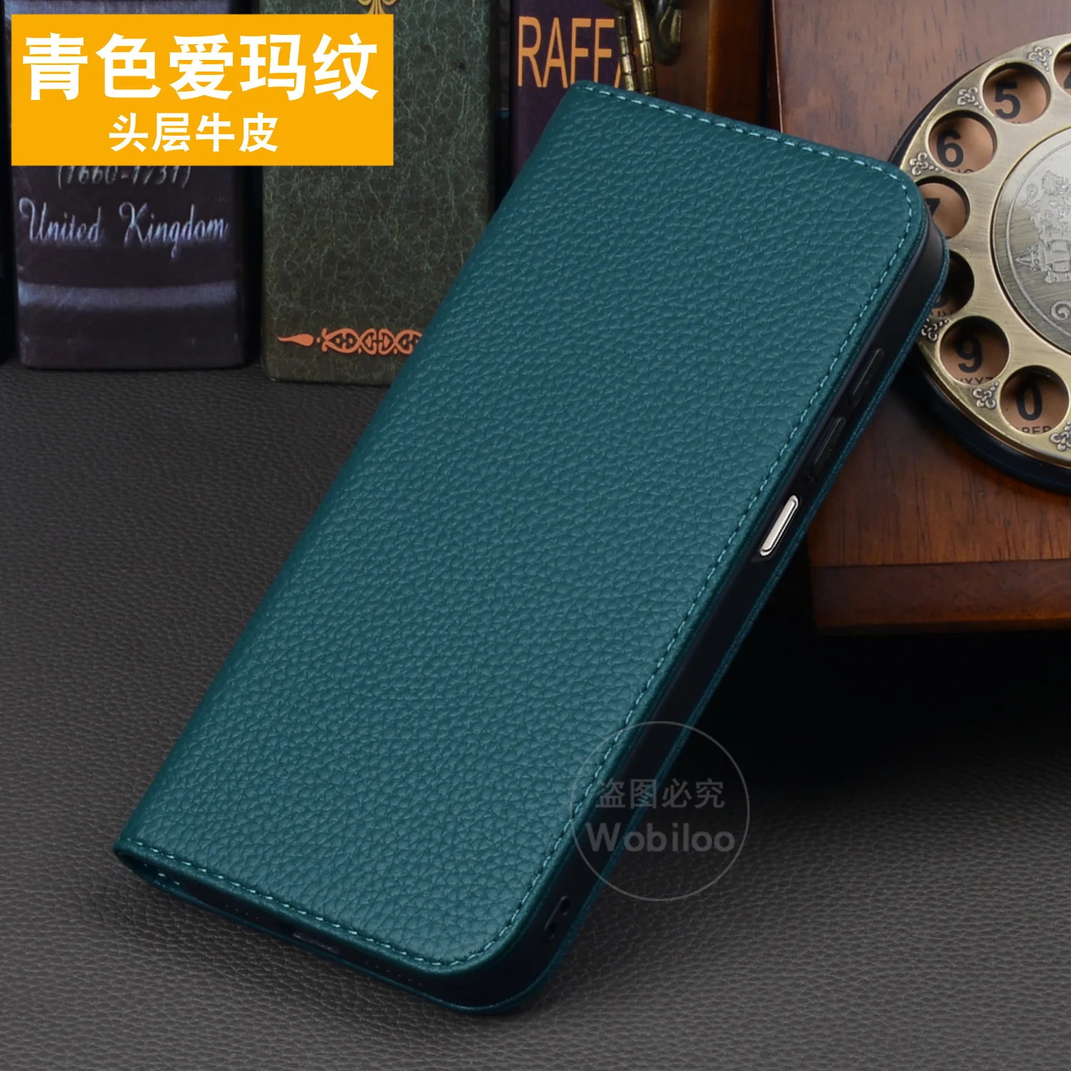 Wobiloo Luxury Genuine Leather Wallet Cover Business Phone Cases For Huawei Pura X View Cover Credit Card Money Slot Case