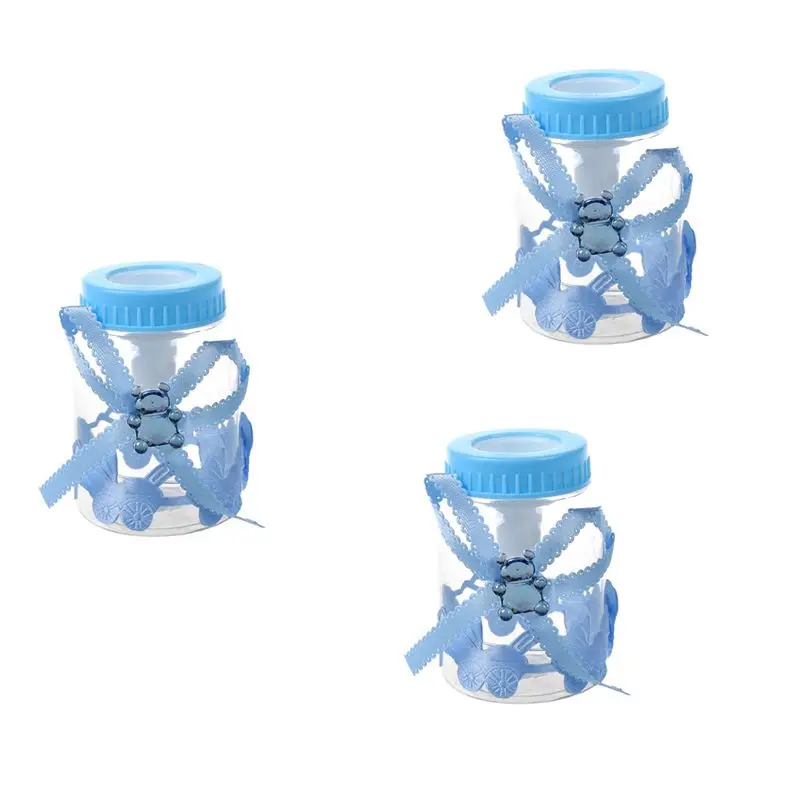 LICE-150Pcs Baby Bottle Candy Box Party Supplies Baby Feeding Bottle Wedding Favors And Gifts Box (Light Blue) 9 X 4Cm