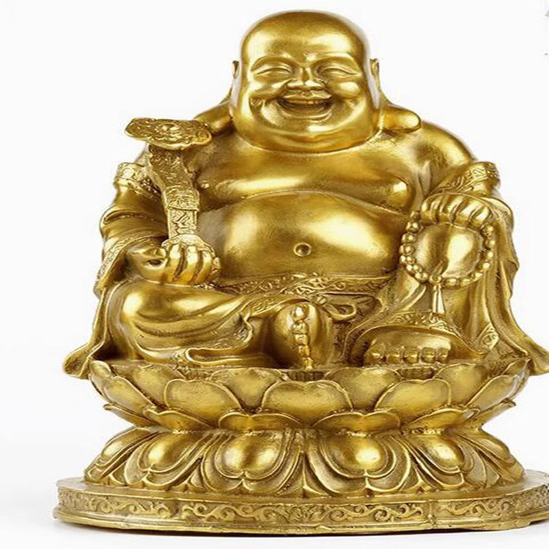 

Brass Maitreya Buddha Statue Decoration Home Decoration Living Room Ruyi Big Belly Laughing Buddha Maitreya Buddha Crafts