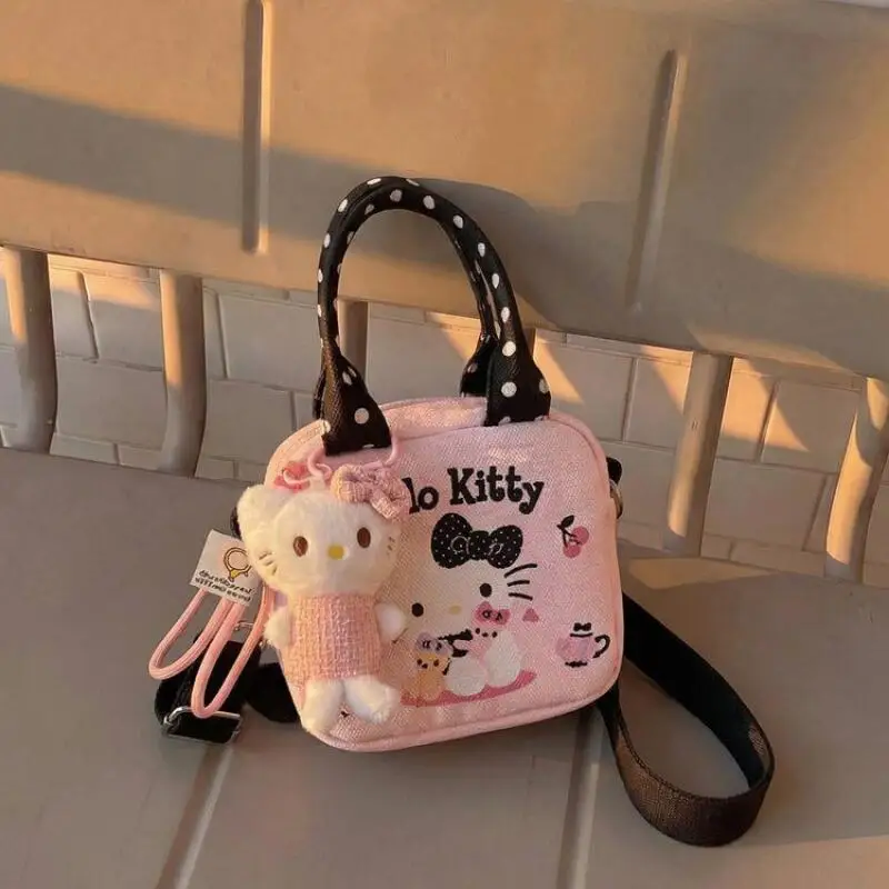 

New Cute Kitty Crossbody Bag New Anime Nylon Crossbody Bag Sweet Anime Shoulder Bag Women's Tote Handbag Stylish Pink Handbag