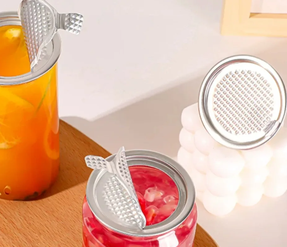 Suitable for 100 aluminum lids for 202 # 55MM milk tea shops, aluminum lids for aluminum cans
