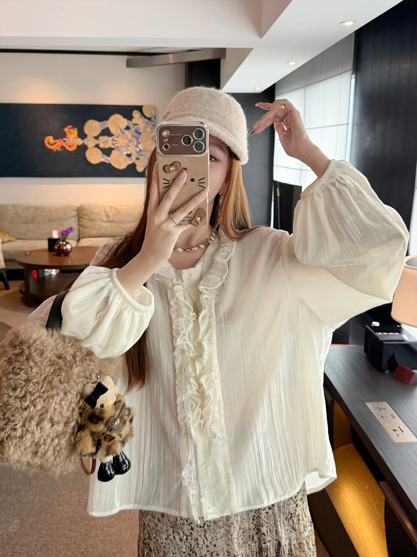 

Осень-зима шелковый бархат Le кружево внутренняя одежда белый лунный свет Xiao ang женская мода для поездок на работу Sle irt