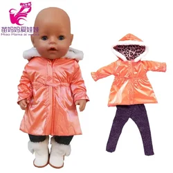 43cm New Born Baby Doll Winter Clothes for Baby Doll Outfits 18 Inch American Generation Girl Doll Jacket