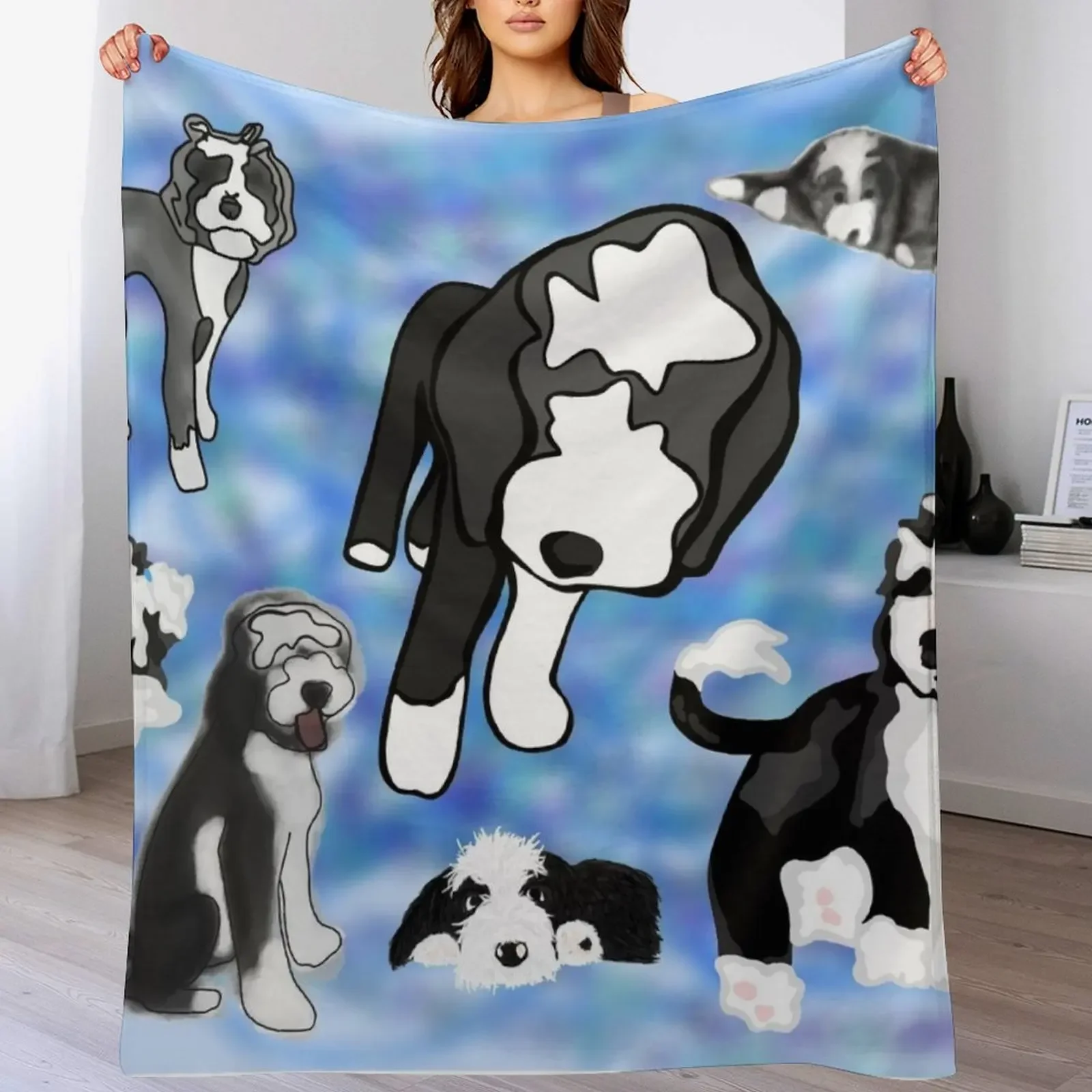 

Sheepadoodle Friends! Throw Blanket Blankets For Sofas for babies For Sofa Thin Personalized Gift Blankets