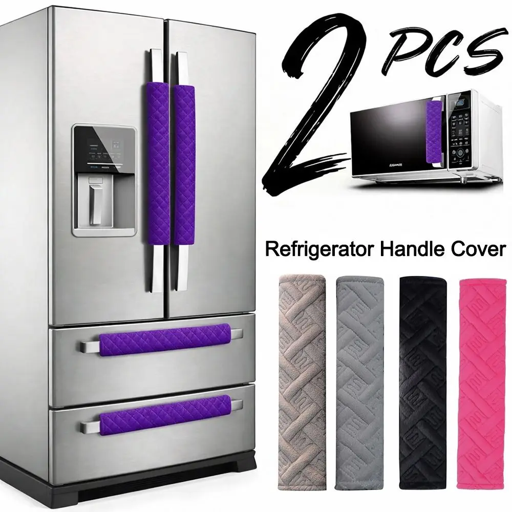 Durable Oil-proof Refrigerator Handle Cover Washable Oven Door Handle Cover Stain-resistant Microwave Oven Mitts Home Decors