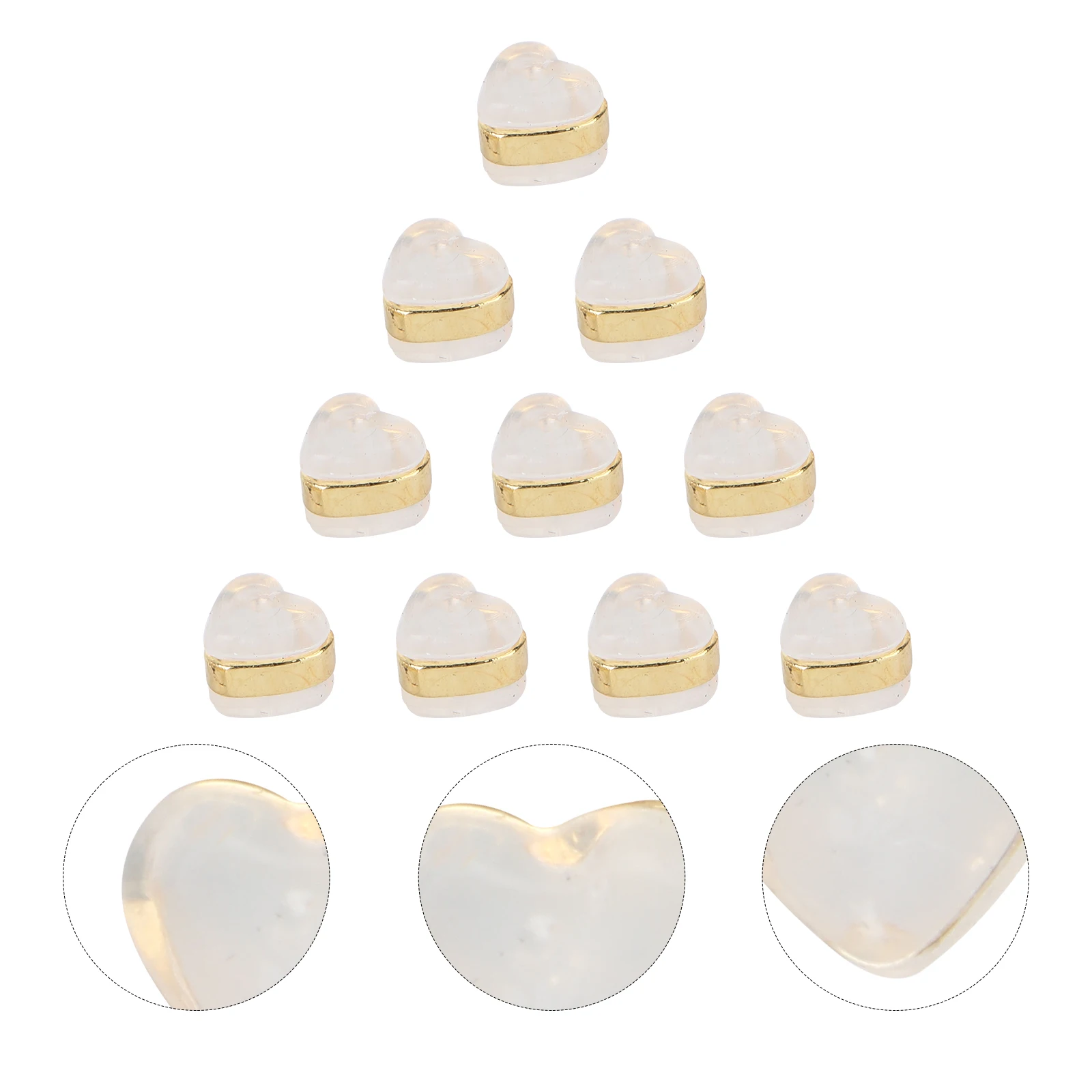 

10Pcs Transparent Heart Shaped Earring DIY Accessories Pendant Charm Jewelry Making Parts for Ear Jewelry DIY and Craft