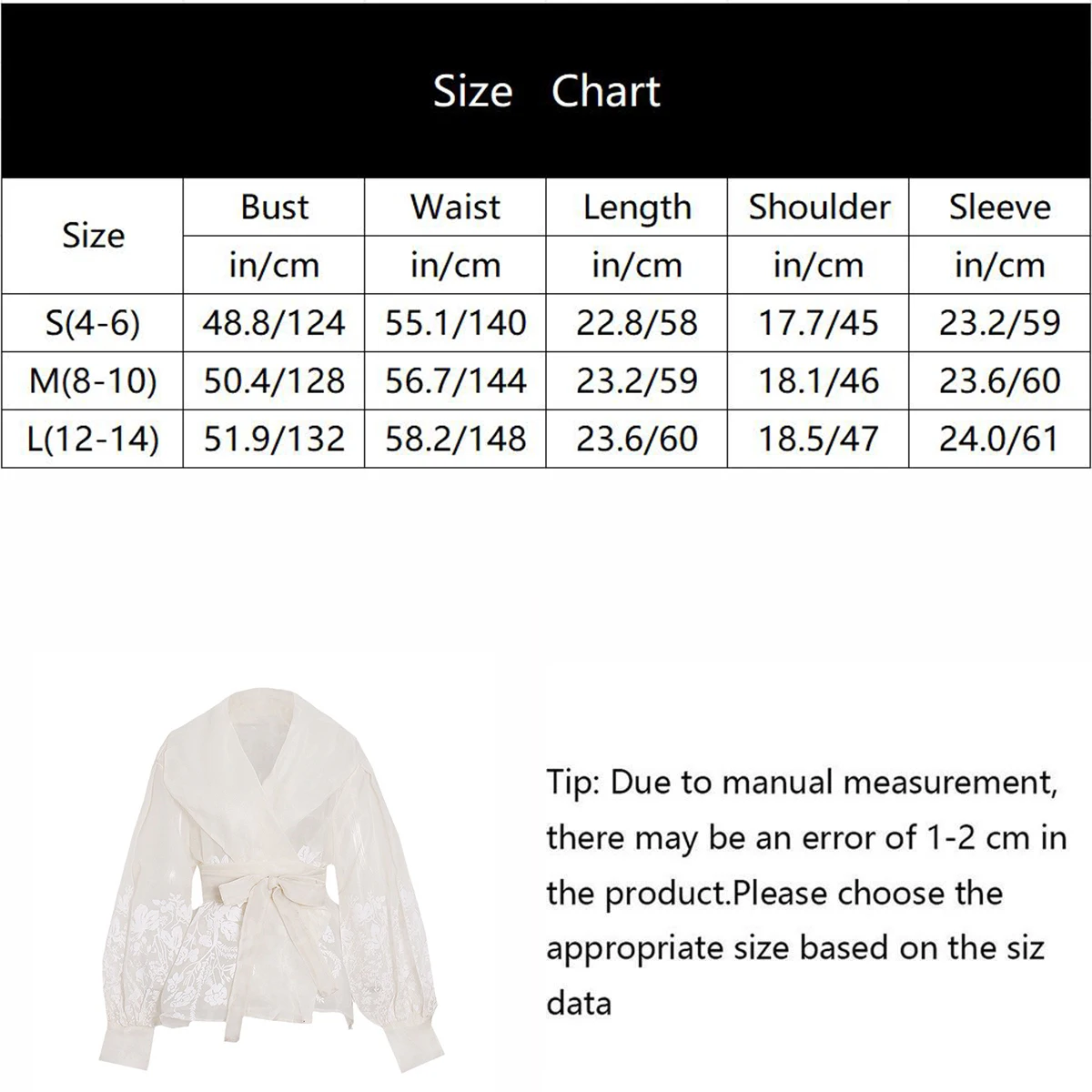 Blus Wanita Lengan Panjang Trendy dengan Kerut, Kerah Mock Neck, Berlapis Ruffle, Kasual, Bahan Chiffon Transparan, Model Pendek