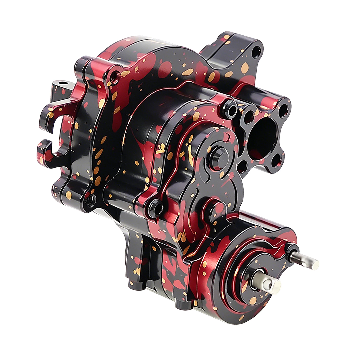 for MJX Hyper Go H18P 1/18 CNC Aluminum Gearbox Transmission with Gears RC Crawler Upgrade Part
